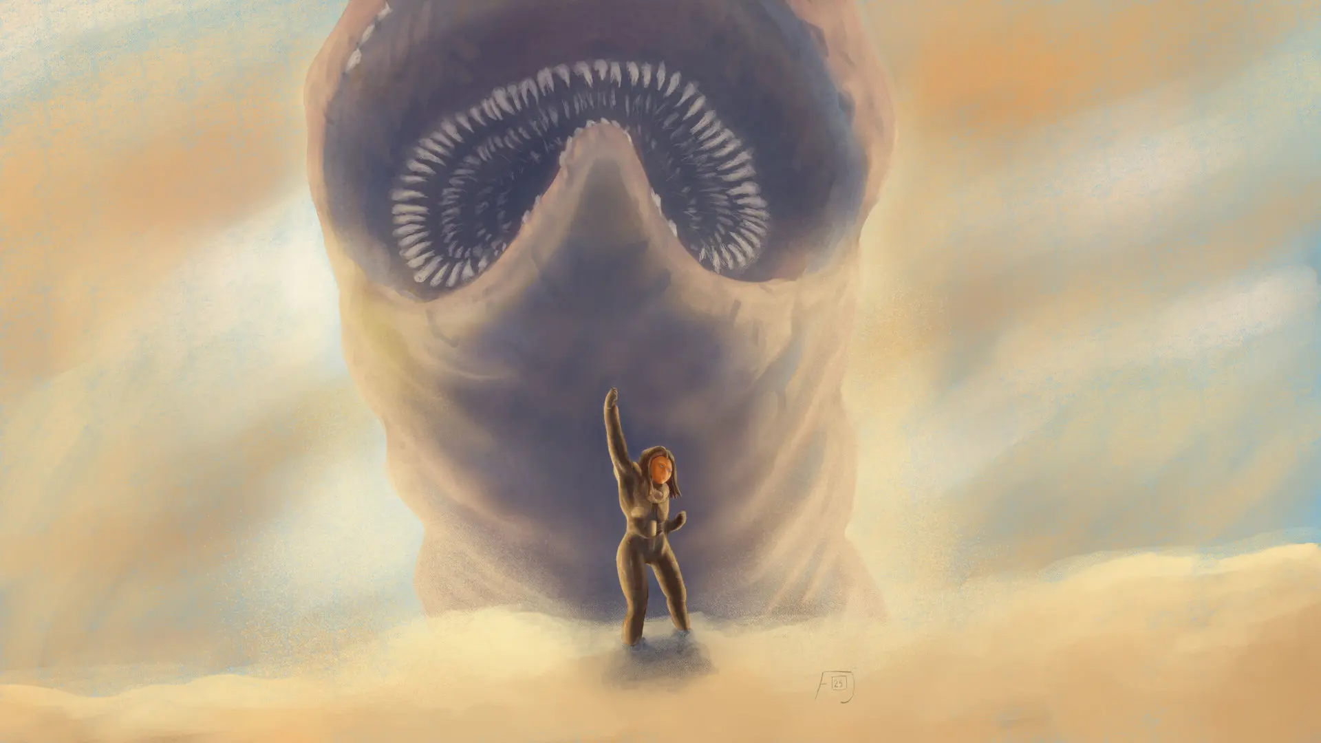 Artwork Free dune  Category Character Fan Art Illuastration Landscape SciFi Wallpaper Fanart Dune Media Digital Size 4k Type Painting
