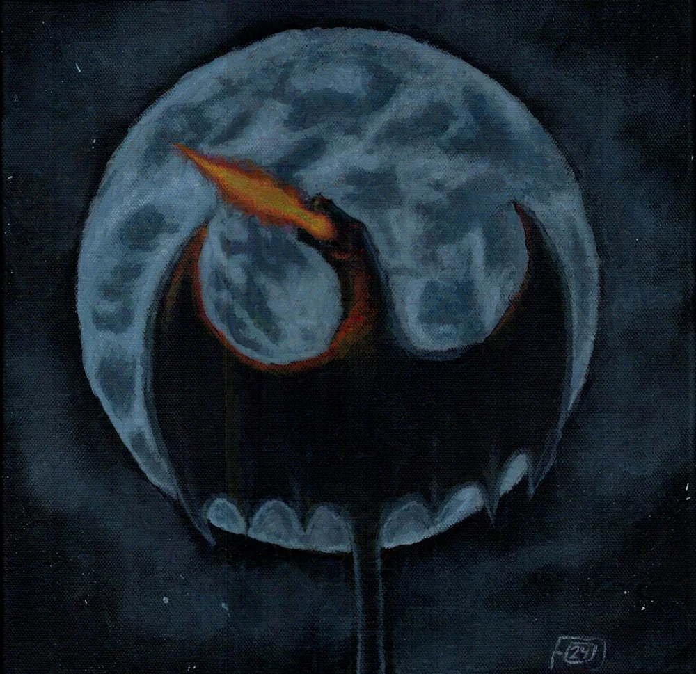 Artwork Dragon moon  Category Dragon Fantasy Media Acrylic Canvas Type Painting