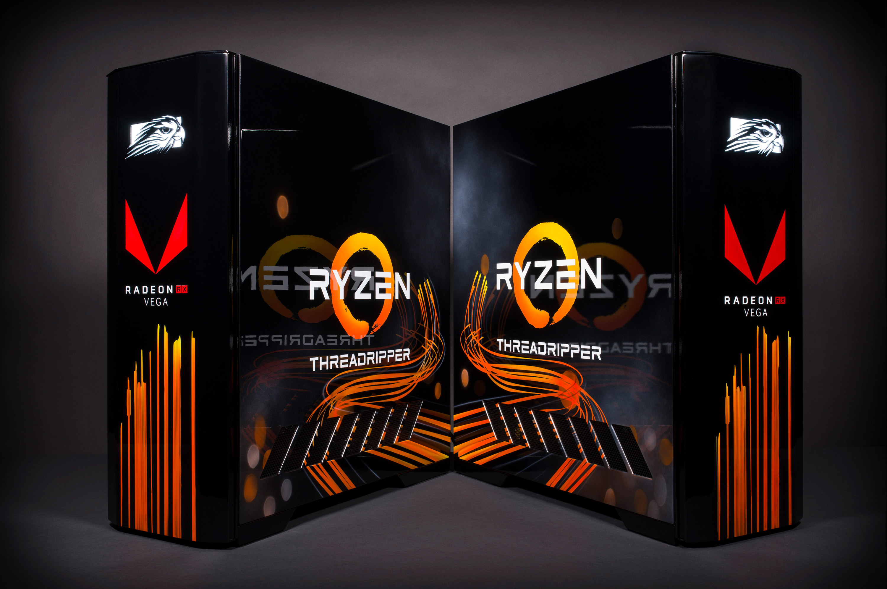 amd threadripper hand airbrushed threads clouds and a bokeh sparks ...