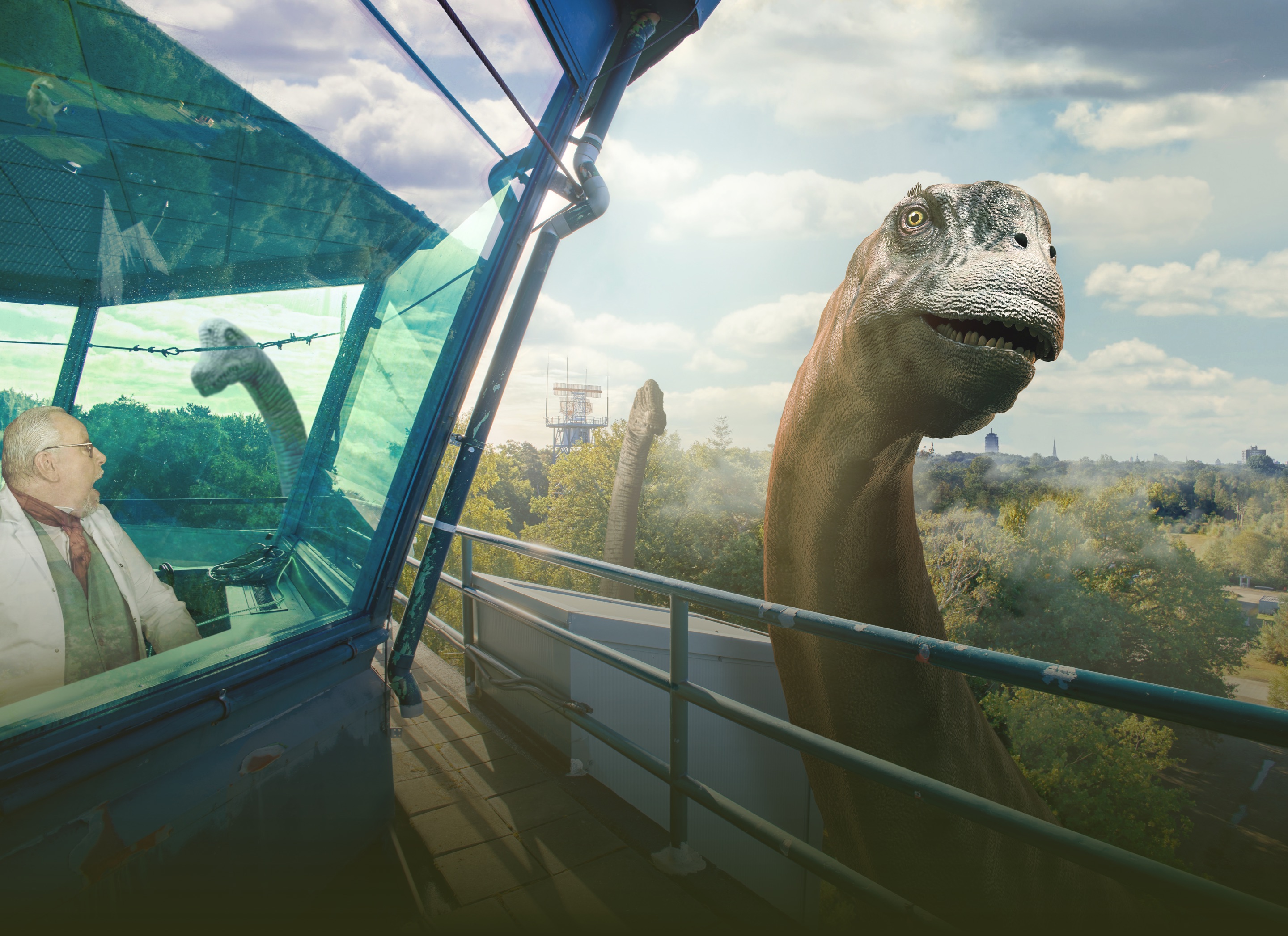 Oog in oog met brullende dino's