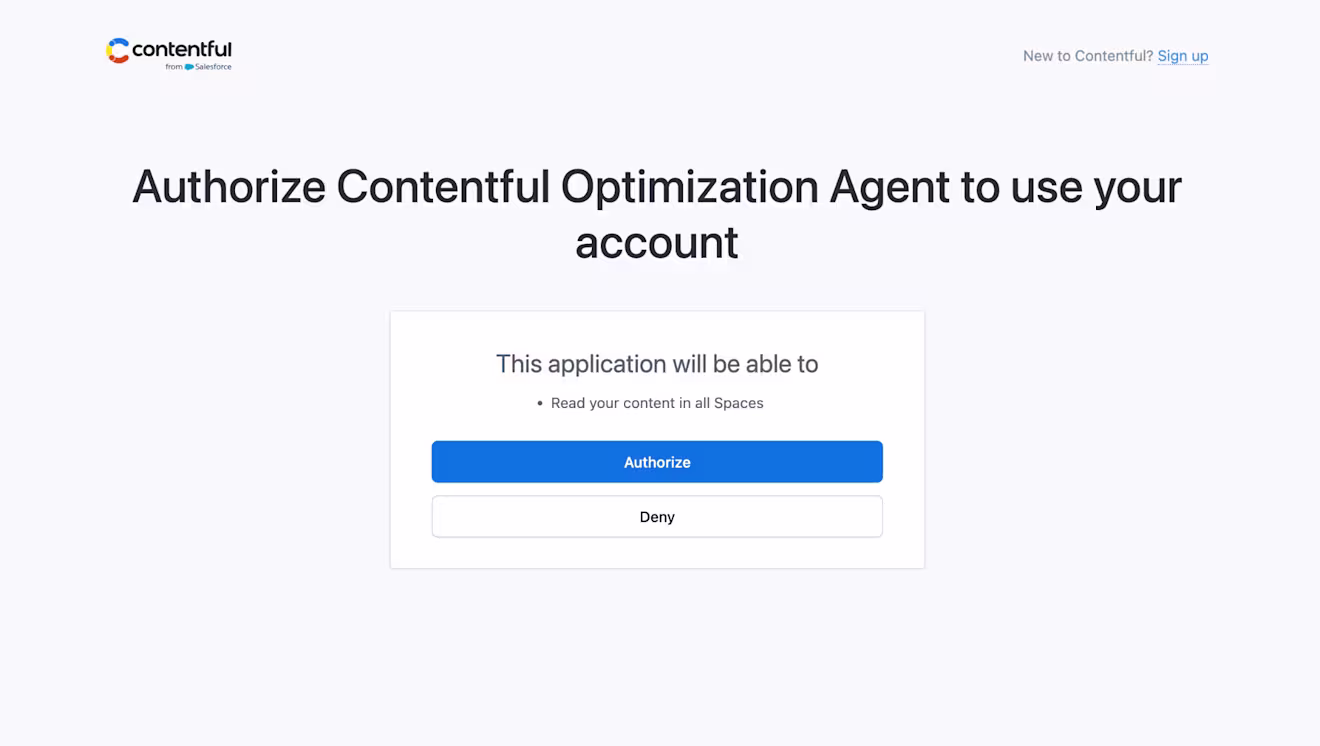 Opt Slack Agent: Authorize the agent