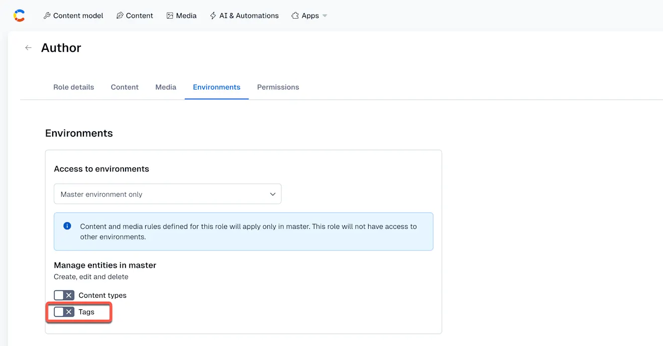 tags - manage tags permissions 