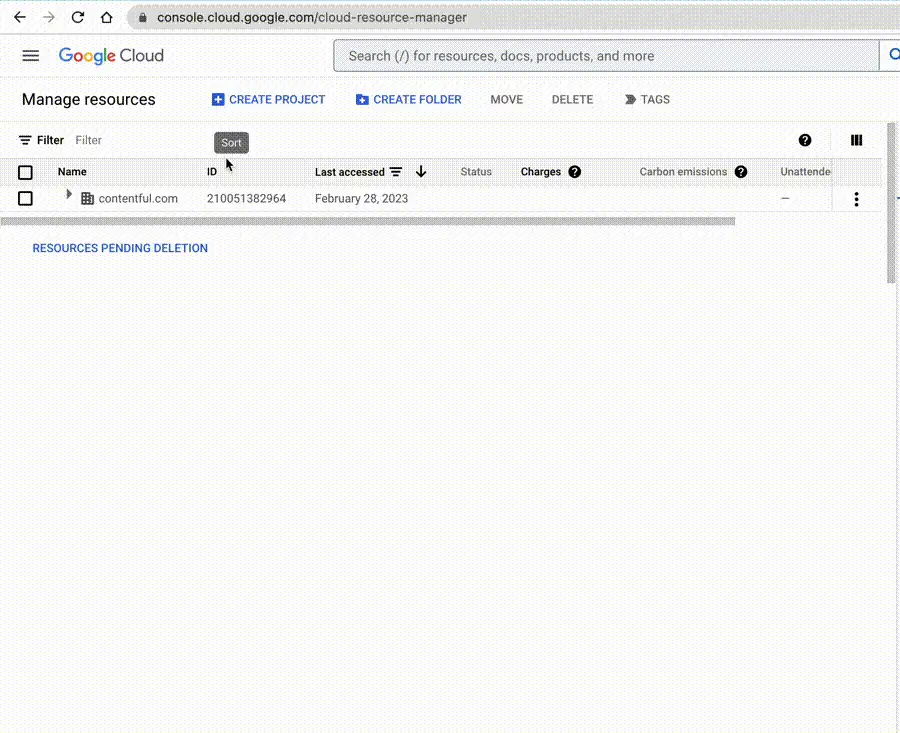 Google Console - Create Project