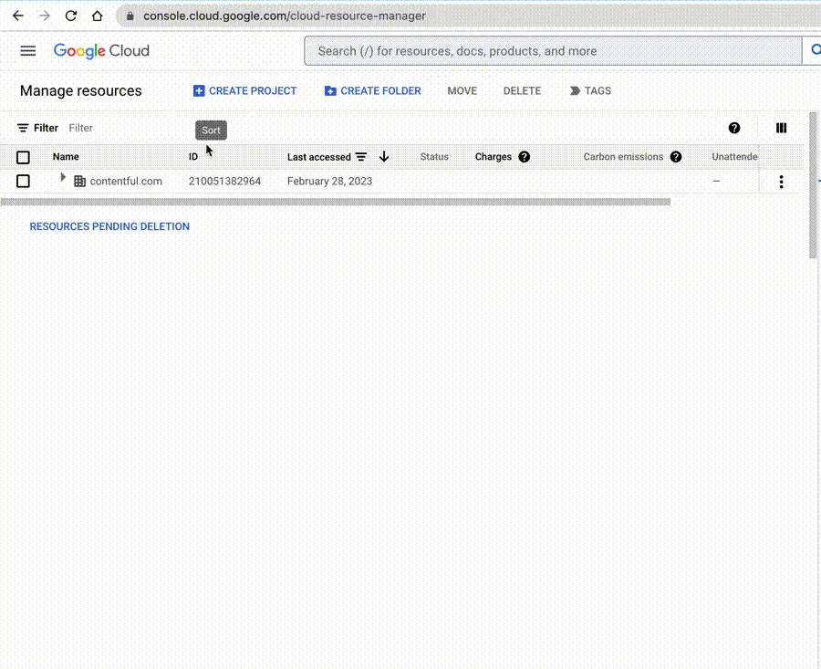 Google Console - Create Project