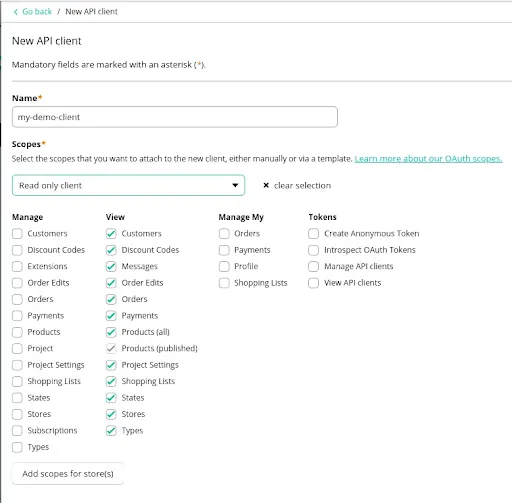 commercetools API