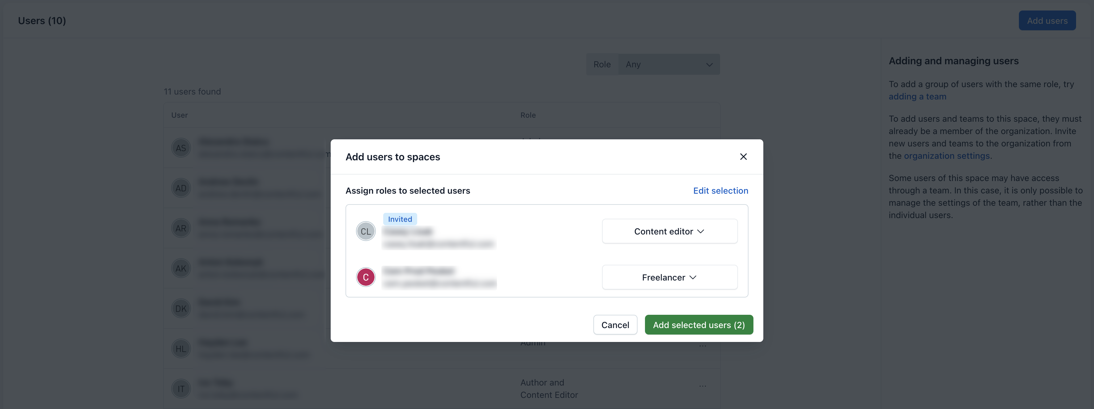 Roles and Permissions: Assign user to role