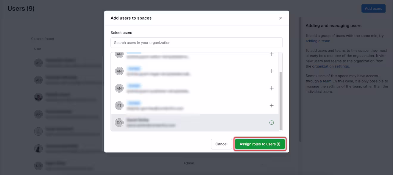 Users Assign roles to user(s)