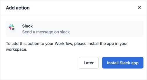 workflows Slack configuration 2