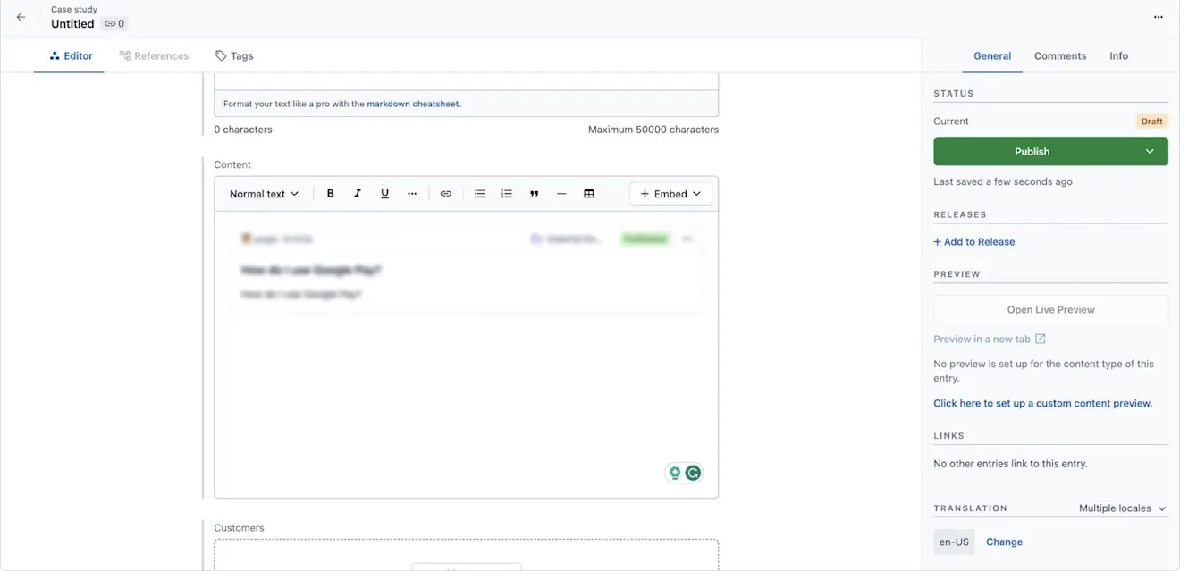 X-space references Added block entry