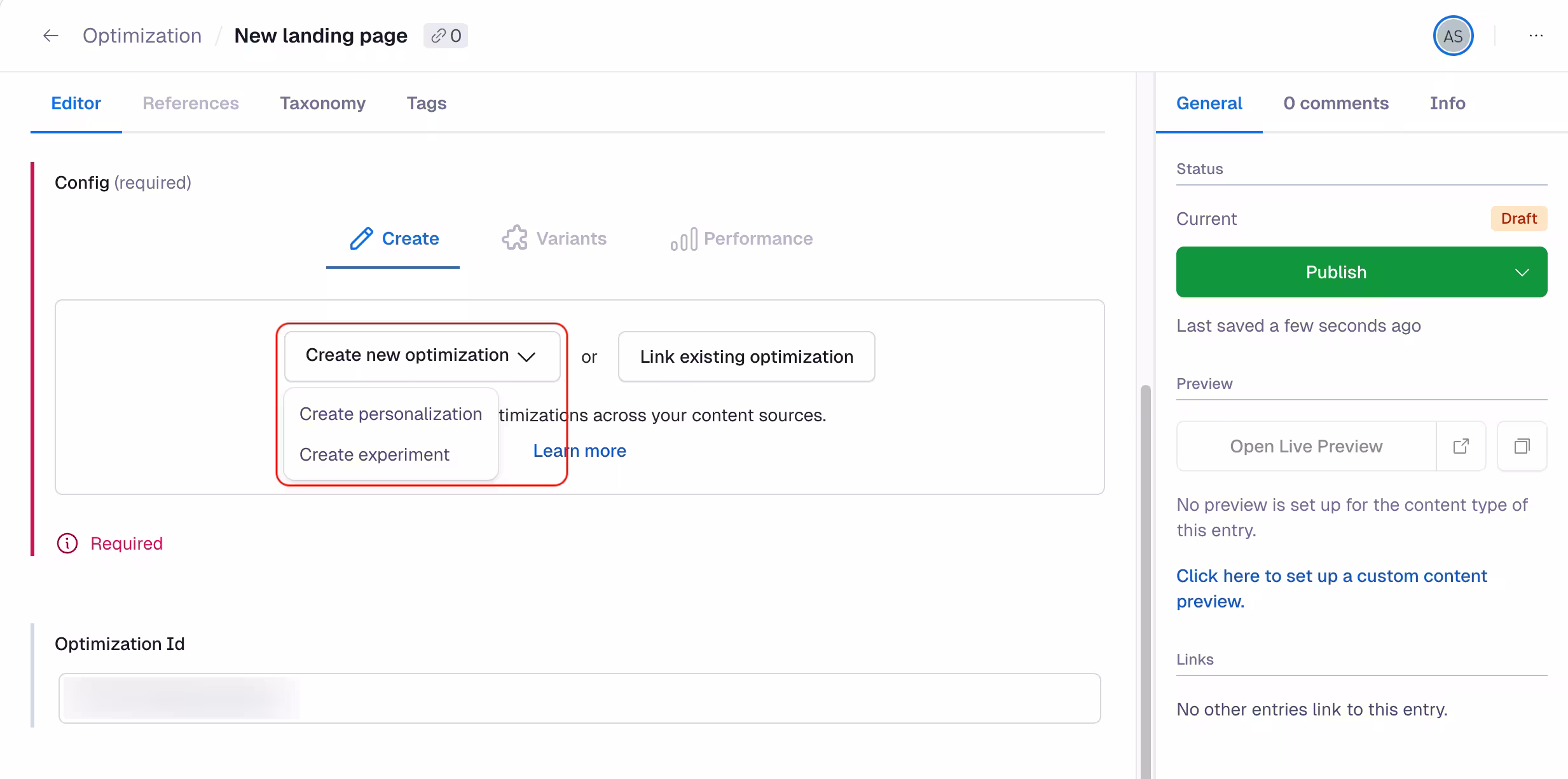 Personalization: Create personalization