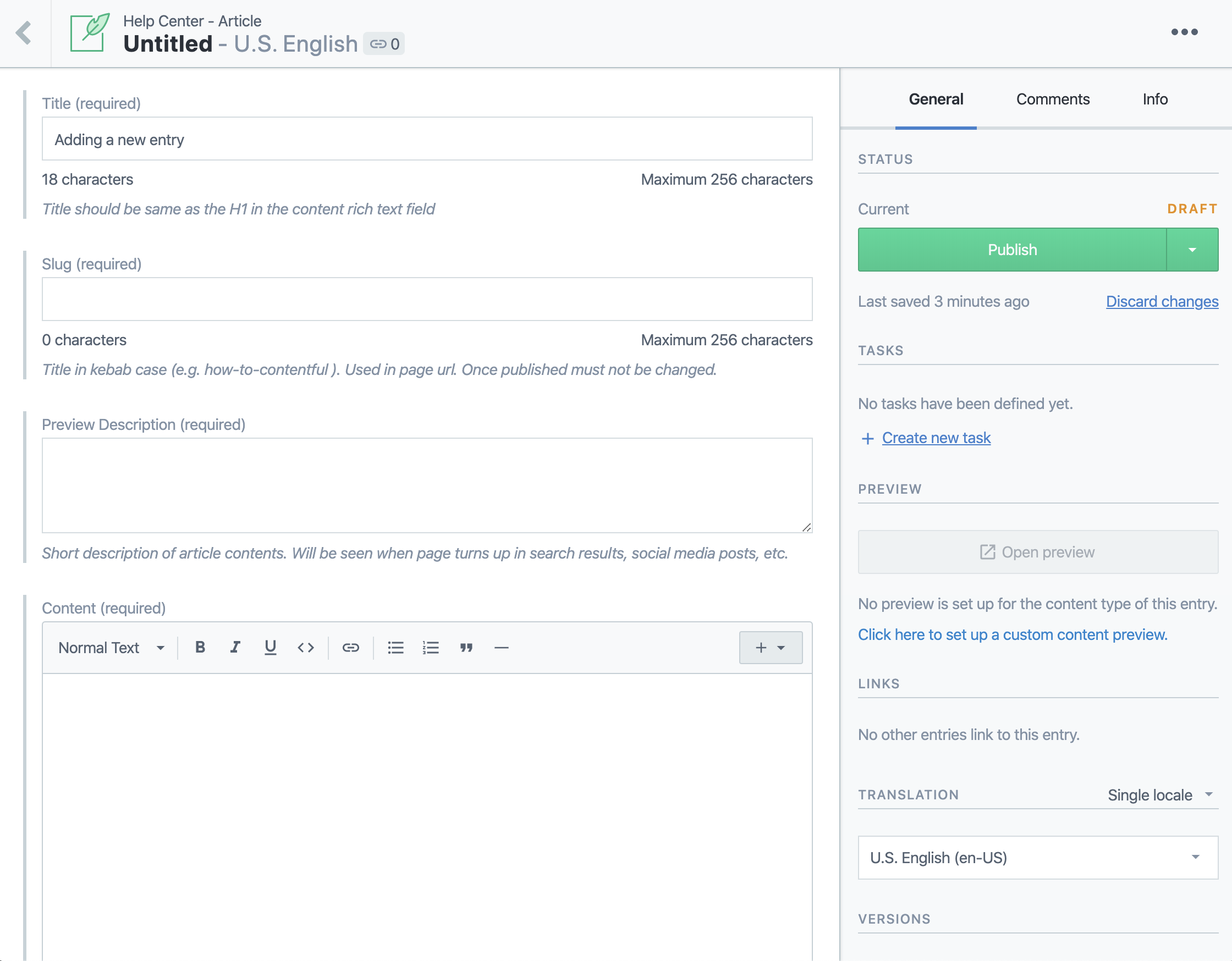 Contentful web app overview Contentful Help Center