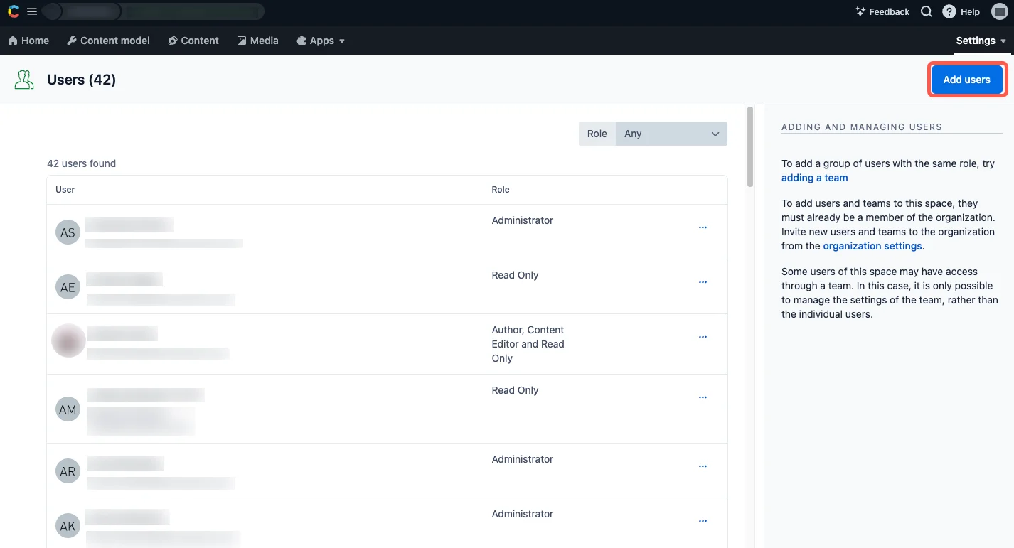 Users Add users