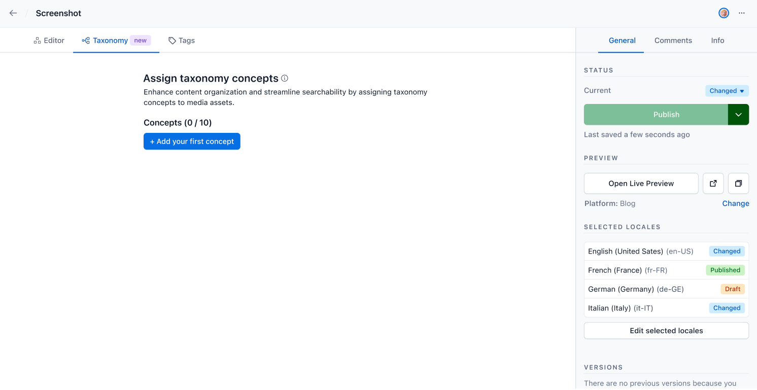 taxonomy concepts assets