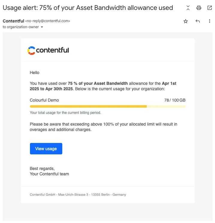 asset-bandwidth-email-notification