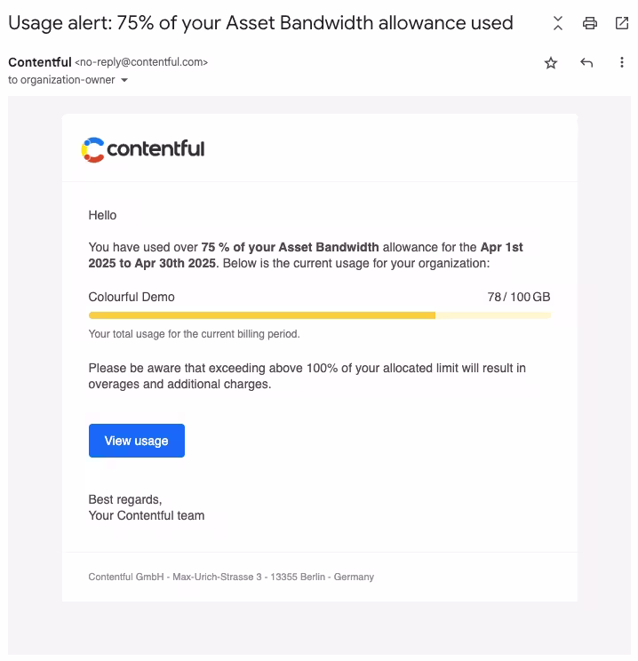 asset-bandwidth-email-notification