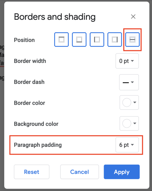 Working with Google Docs - Paragraph Padding