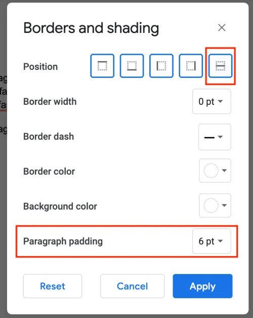 Working with Google Docs - Paragraph Padding