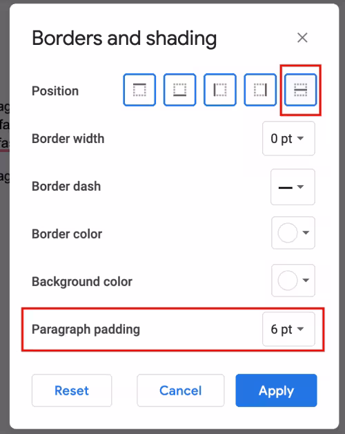 Working with Google Docs - Paragraph Padding