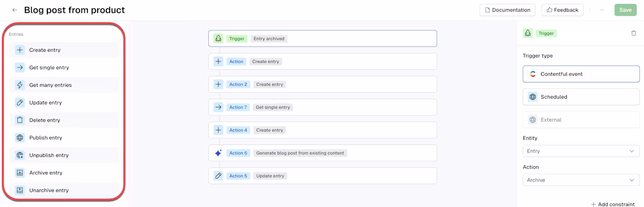 automation entries
