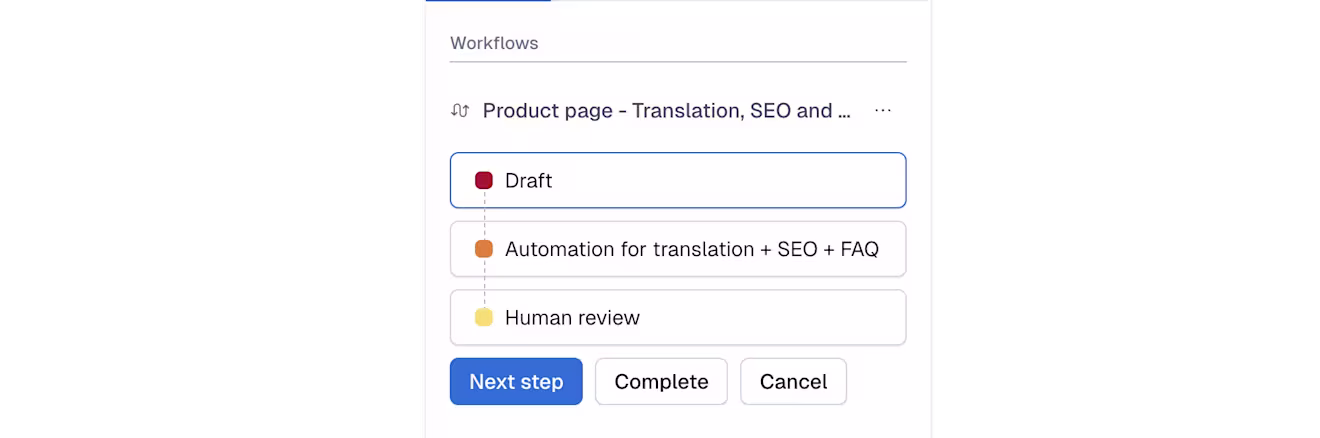 Complete workflow