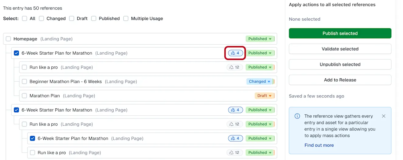 content semantics multiple references