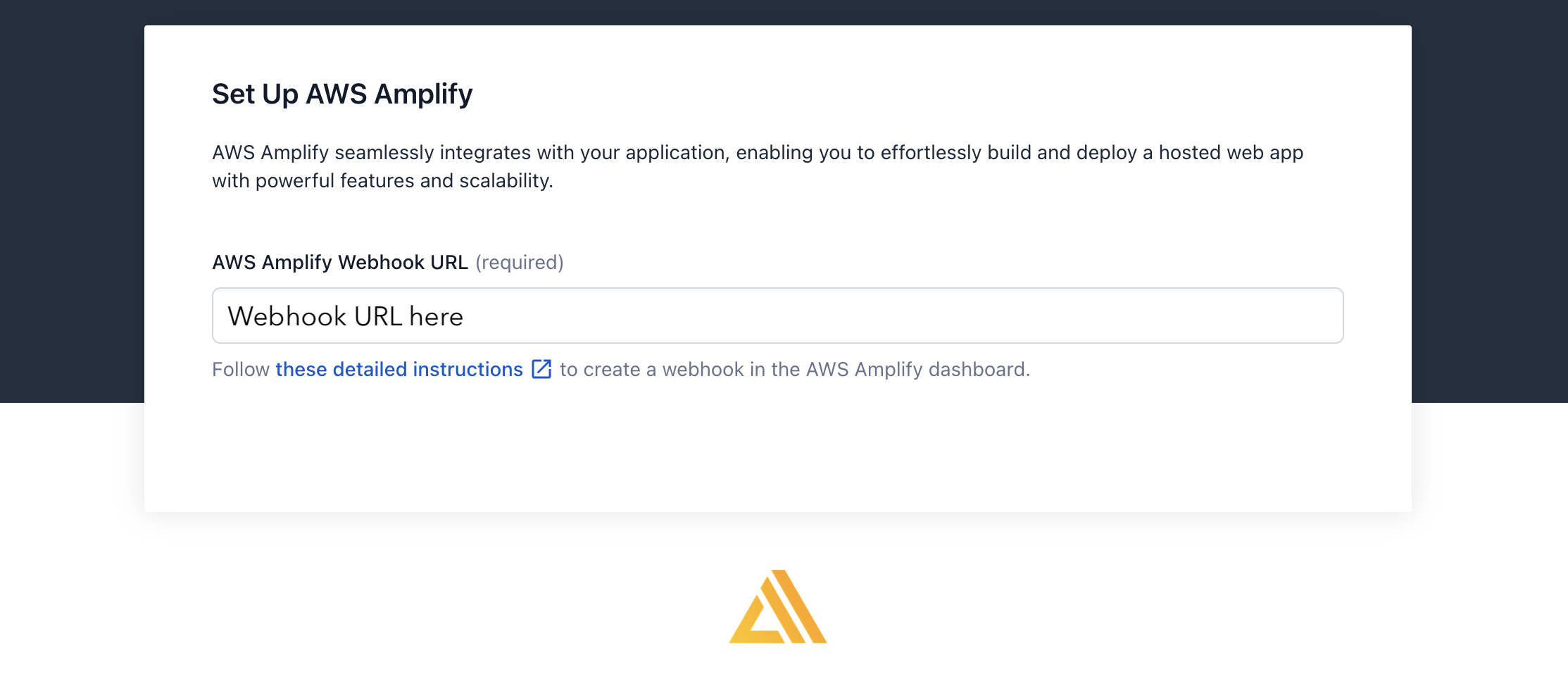 Amplify Add Webhook