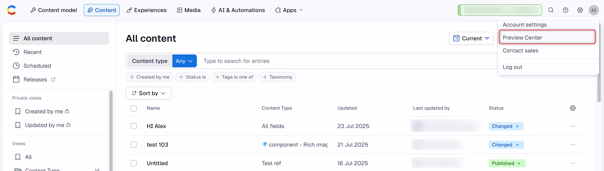 preview center-account-settings