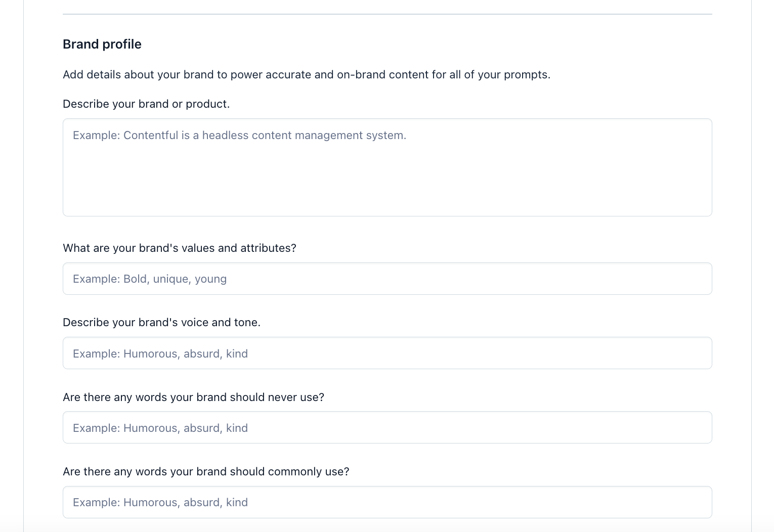 Brand Profile Screenshot