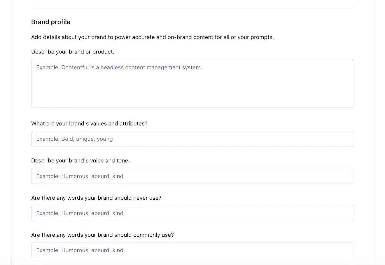 Brand Profile Screenshot