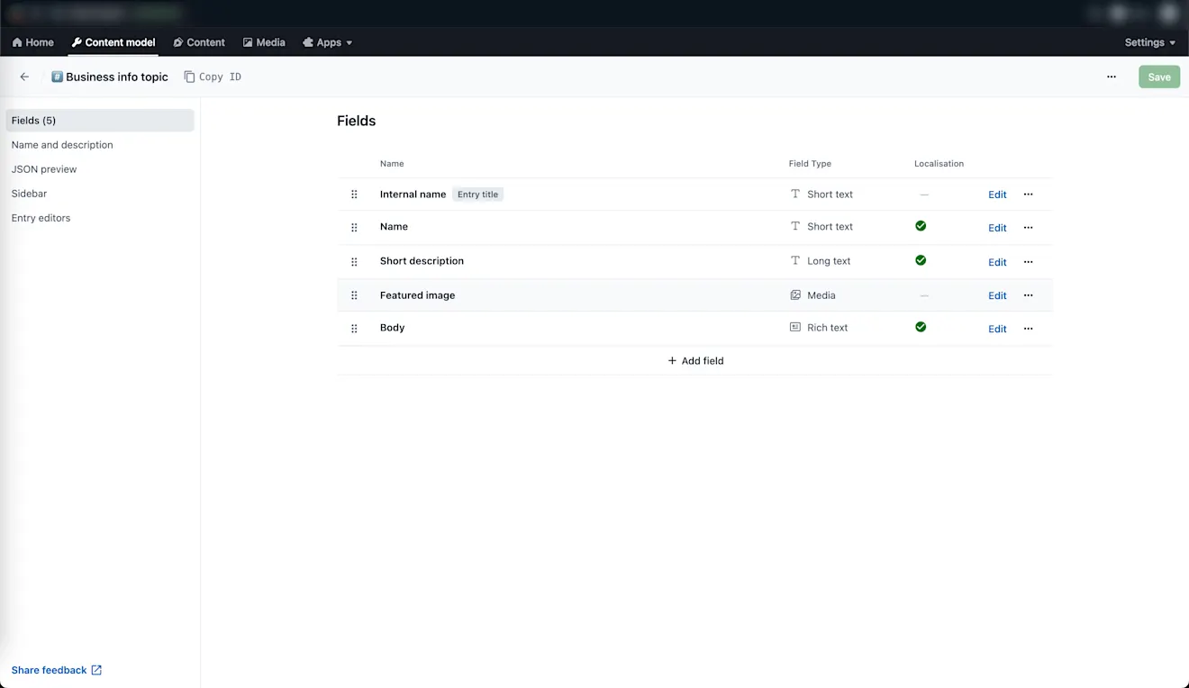 Cross-space Select content type
