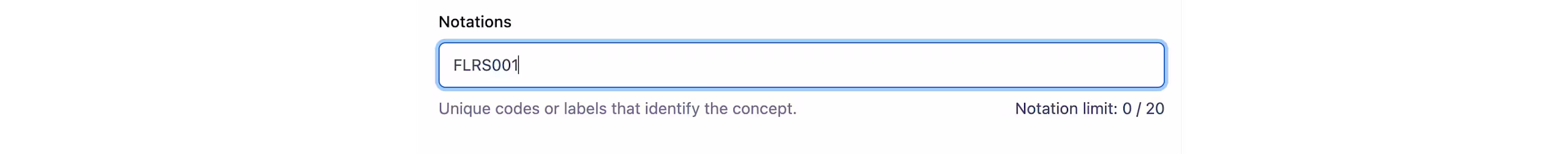 Notations taxonomies
