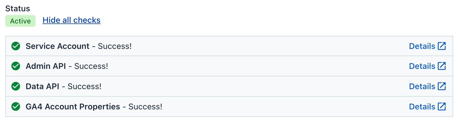 Google Analytics 4 Service Account Checks