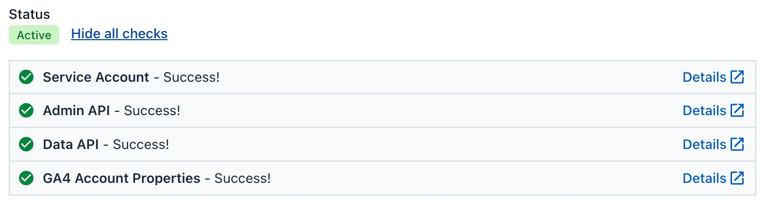 Google Analytics 4 Service Account Checks