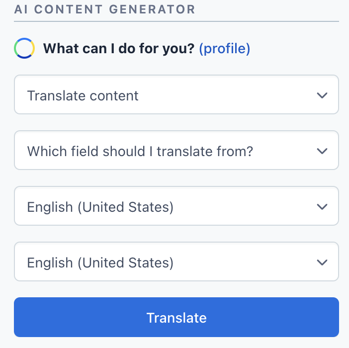 Translate Content
