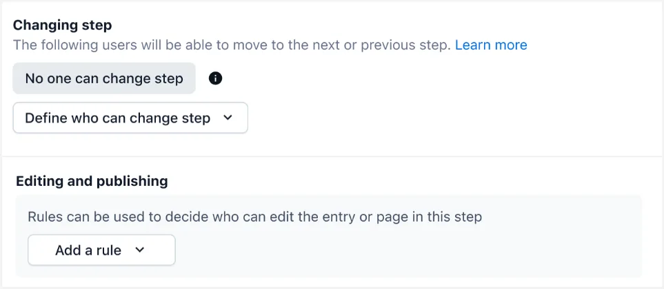 workflows changing step permissions 2