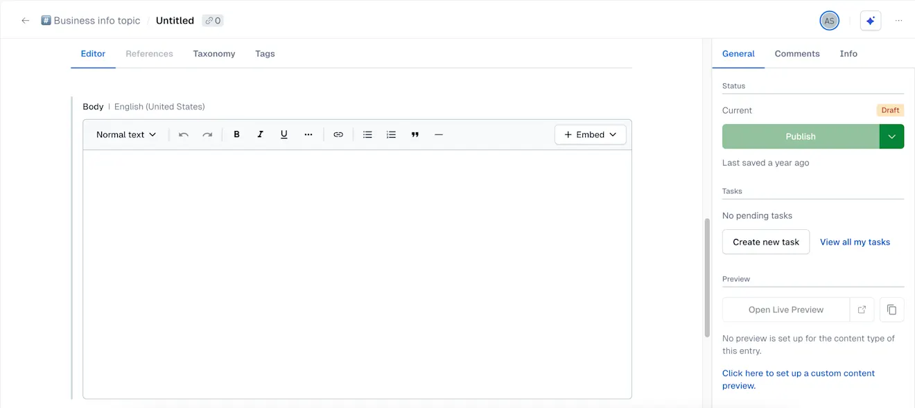 Cross-space references in Rich text Inline entry editor