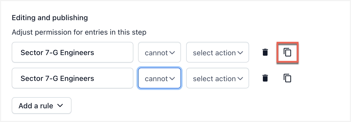 workflow step permissions Duplicate rules