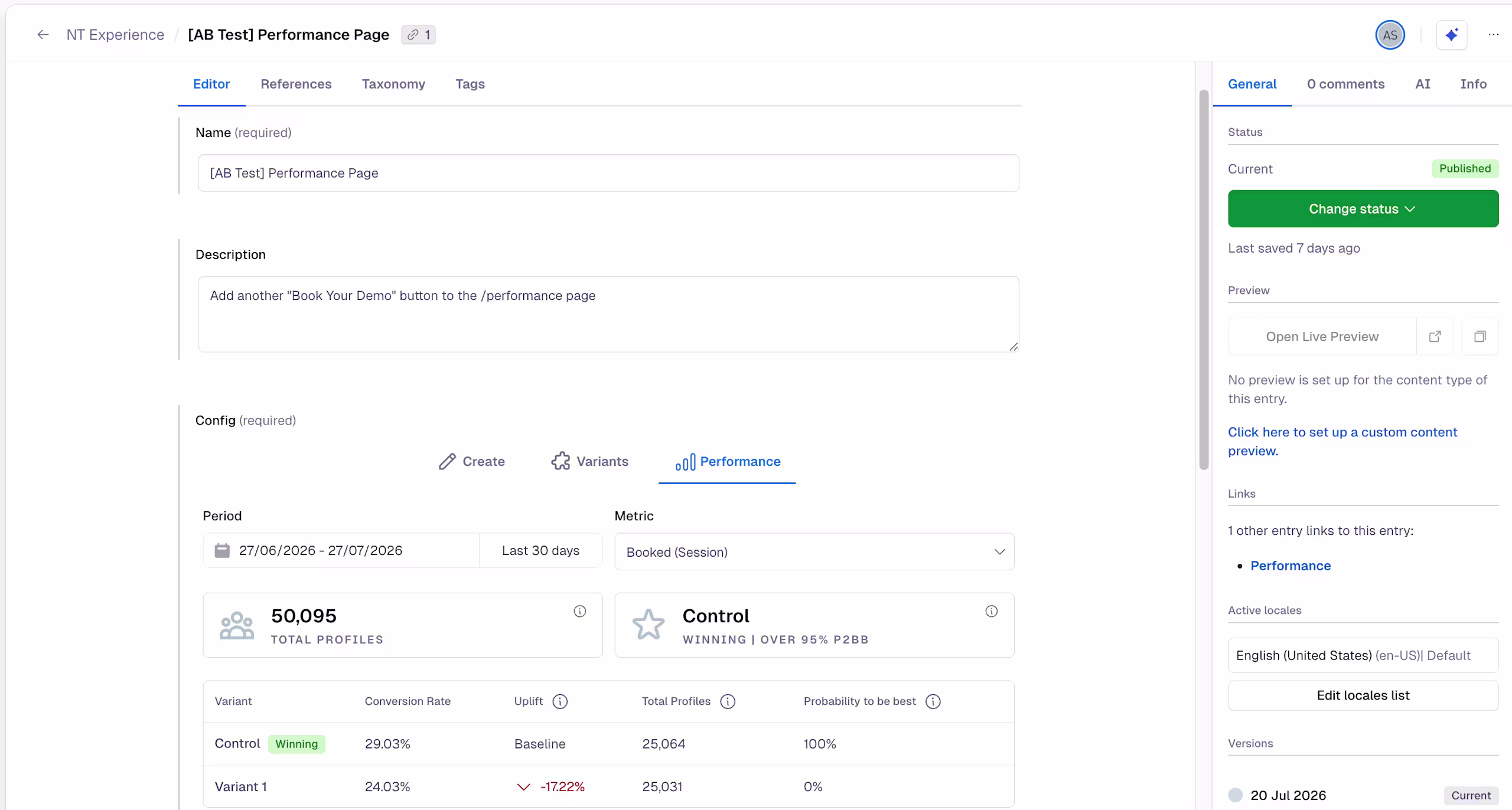 ninetailed-experience-insights-performance-tab