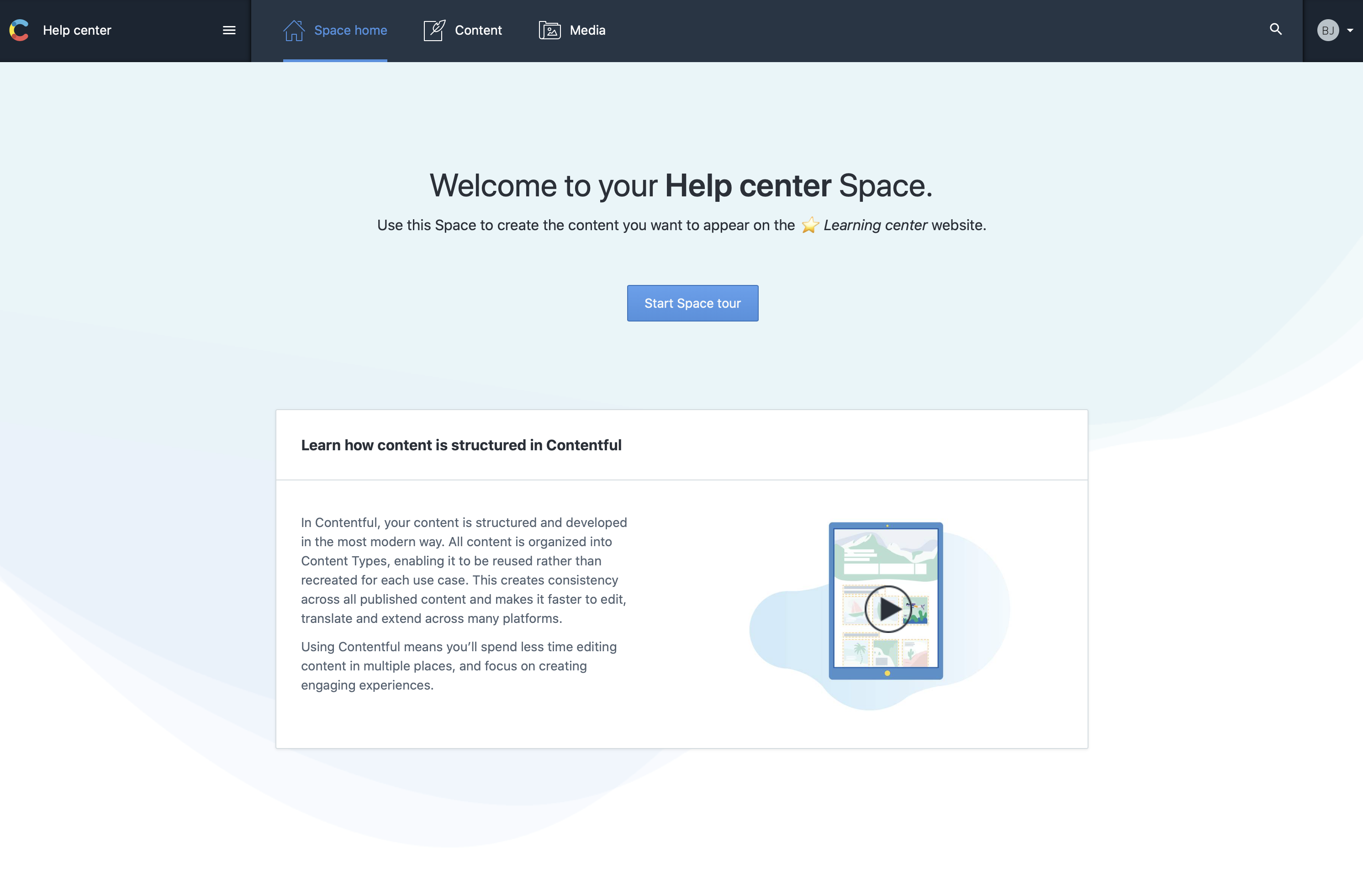 contentful copy space