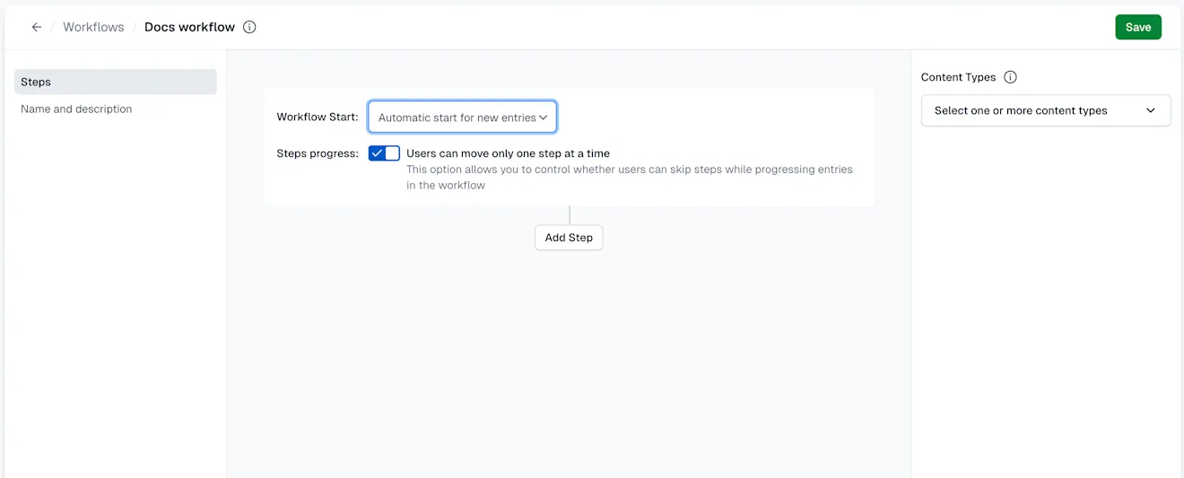 Workflows: Workflow details 