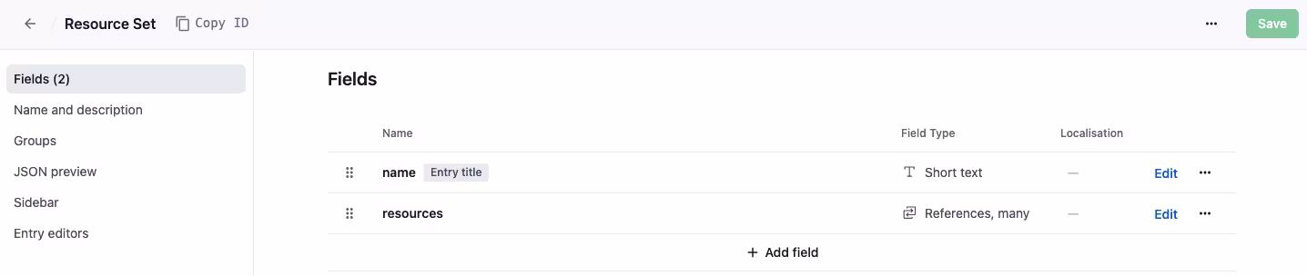 Dynamic microcopy resource set content type