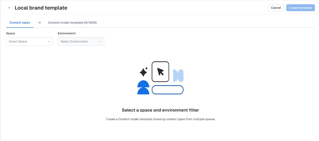 Content model templates: Editor tab