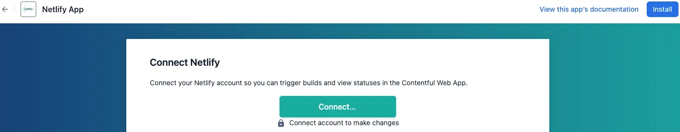 Apps Netlify Connect