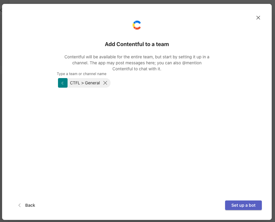 Microsoft Teams Contentful App Installation 2