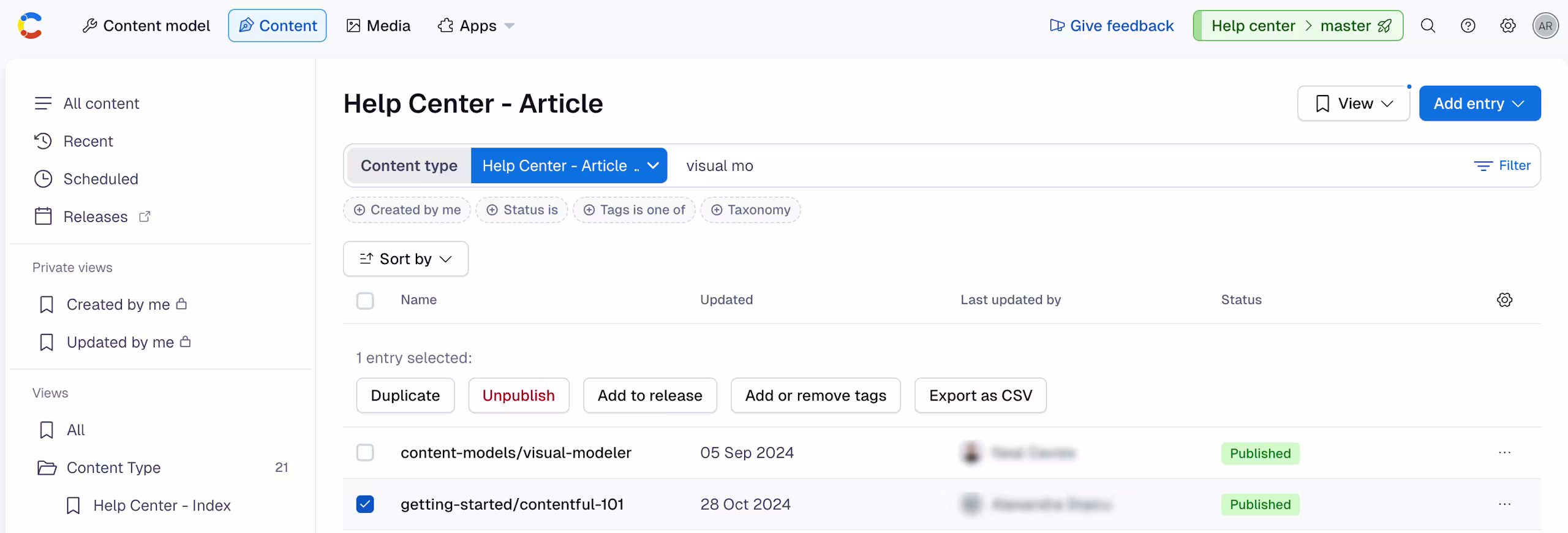 Launch Add content 203