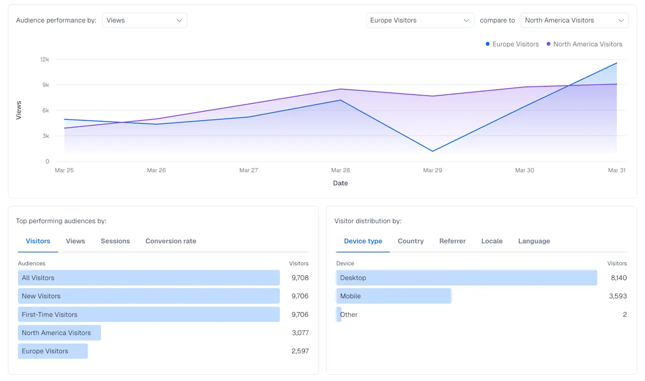 Analytics: Top performing audiences