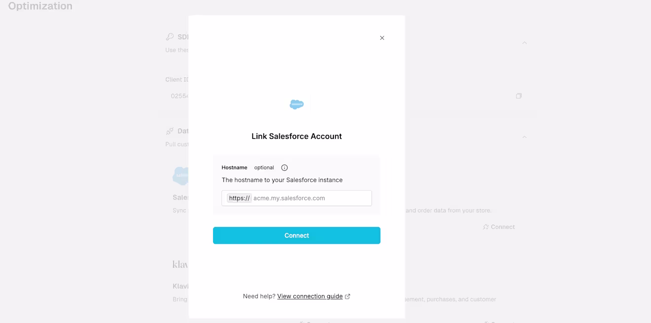 CP: Salesforce authentication modal