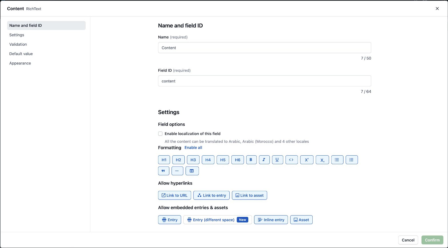 X-space Field editor