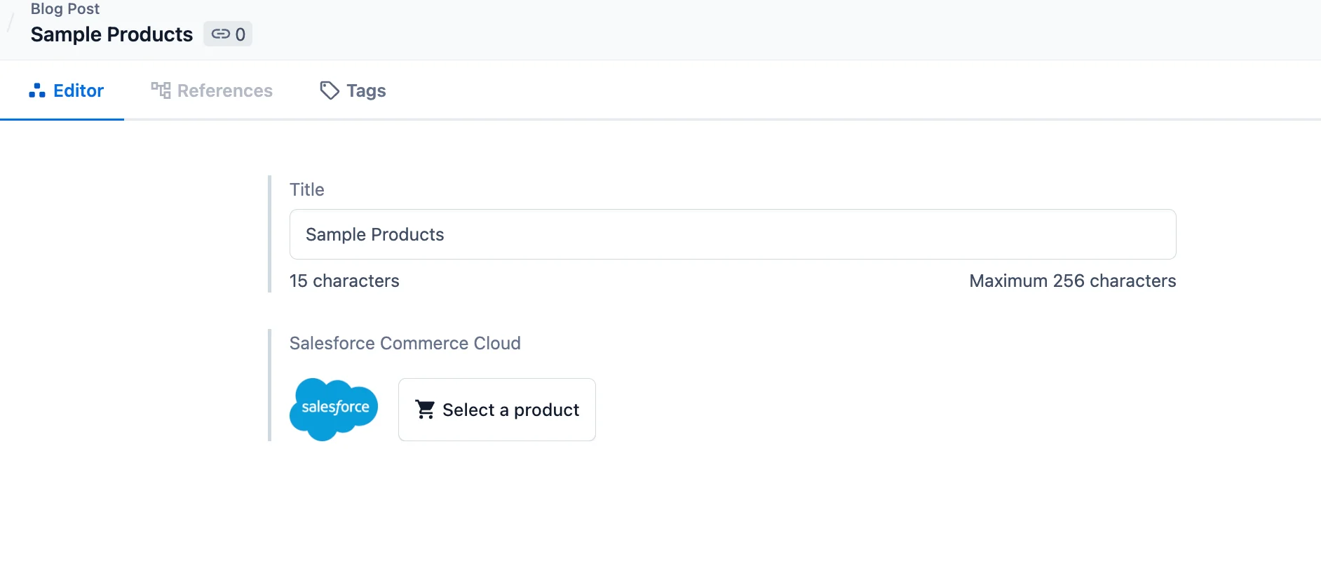 SFDC Select a Product