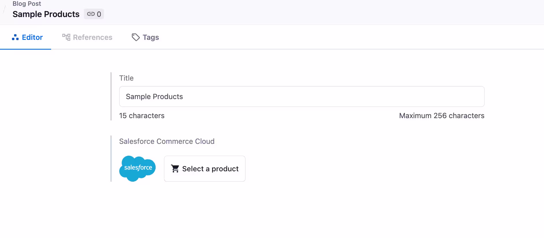 SFDC Select a Product